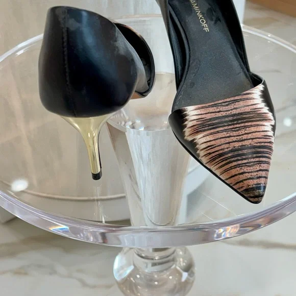 Rebecca Minkoff Black and Gold Heels - Picture 9 of 9